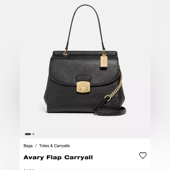 Coach Avery Flap Carryall Black Gold - Picture 4 of 13